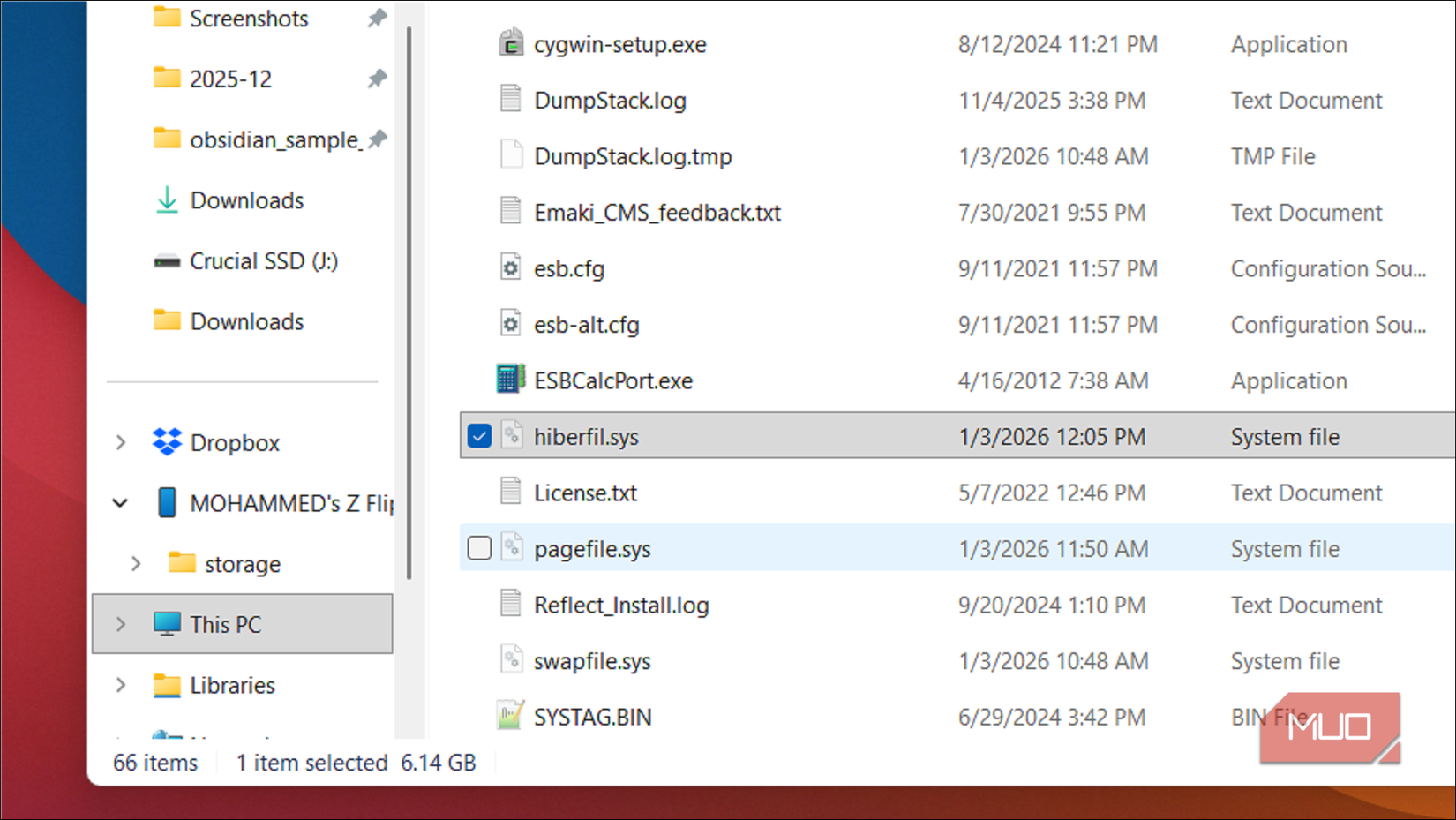 If you don't use Hibernate on Windows, delete this massive hidden file now