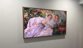 hisense canvas tv women painting