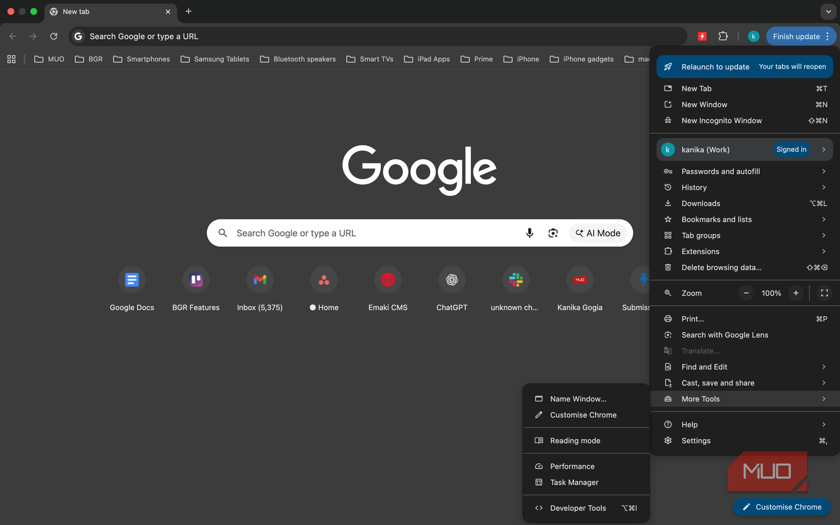 نحوه باز کردن مدیر کارهای Chrome