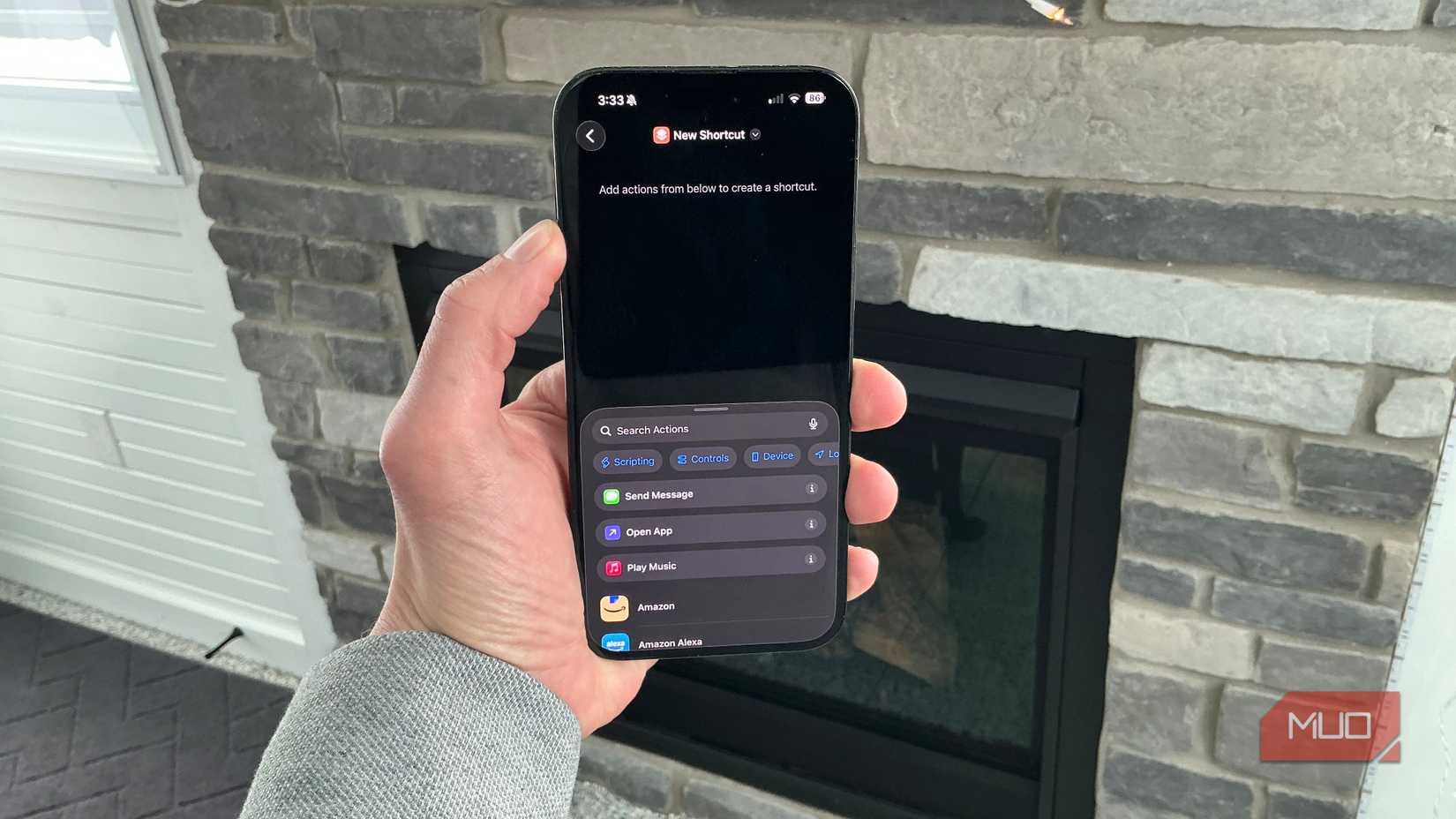 iphone new shortcut creation
