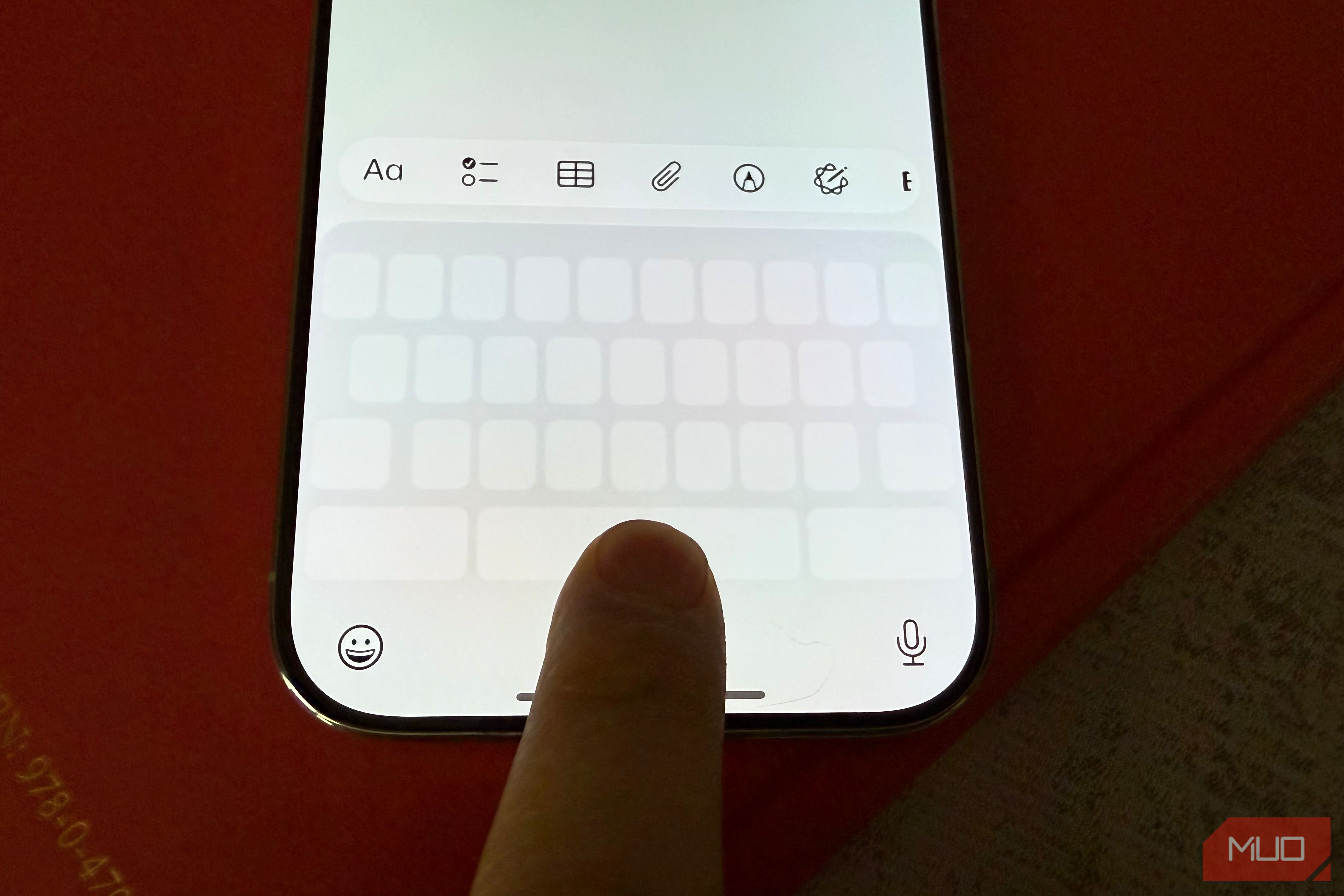 Haptic Touch keyboard on iPhone