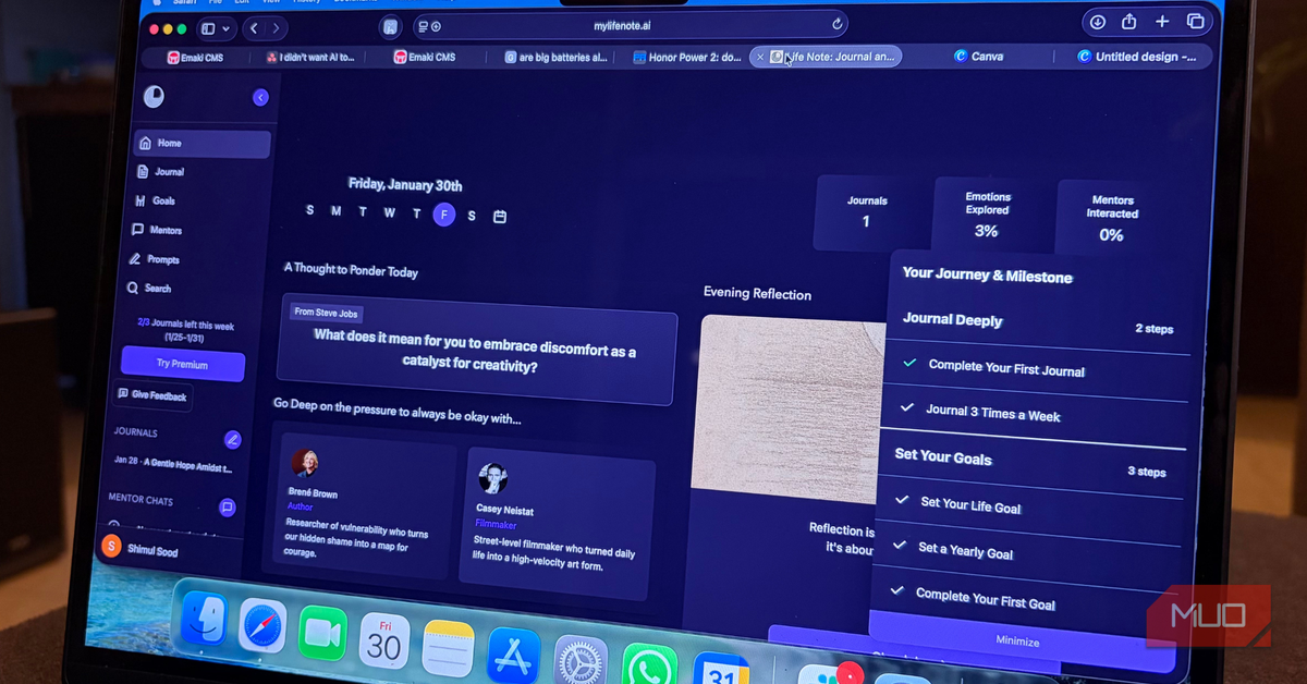 makeuseof.com - Shimul Sood - I didn't want AI to write my journal, but this approach surprised me