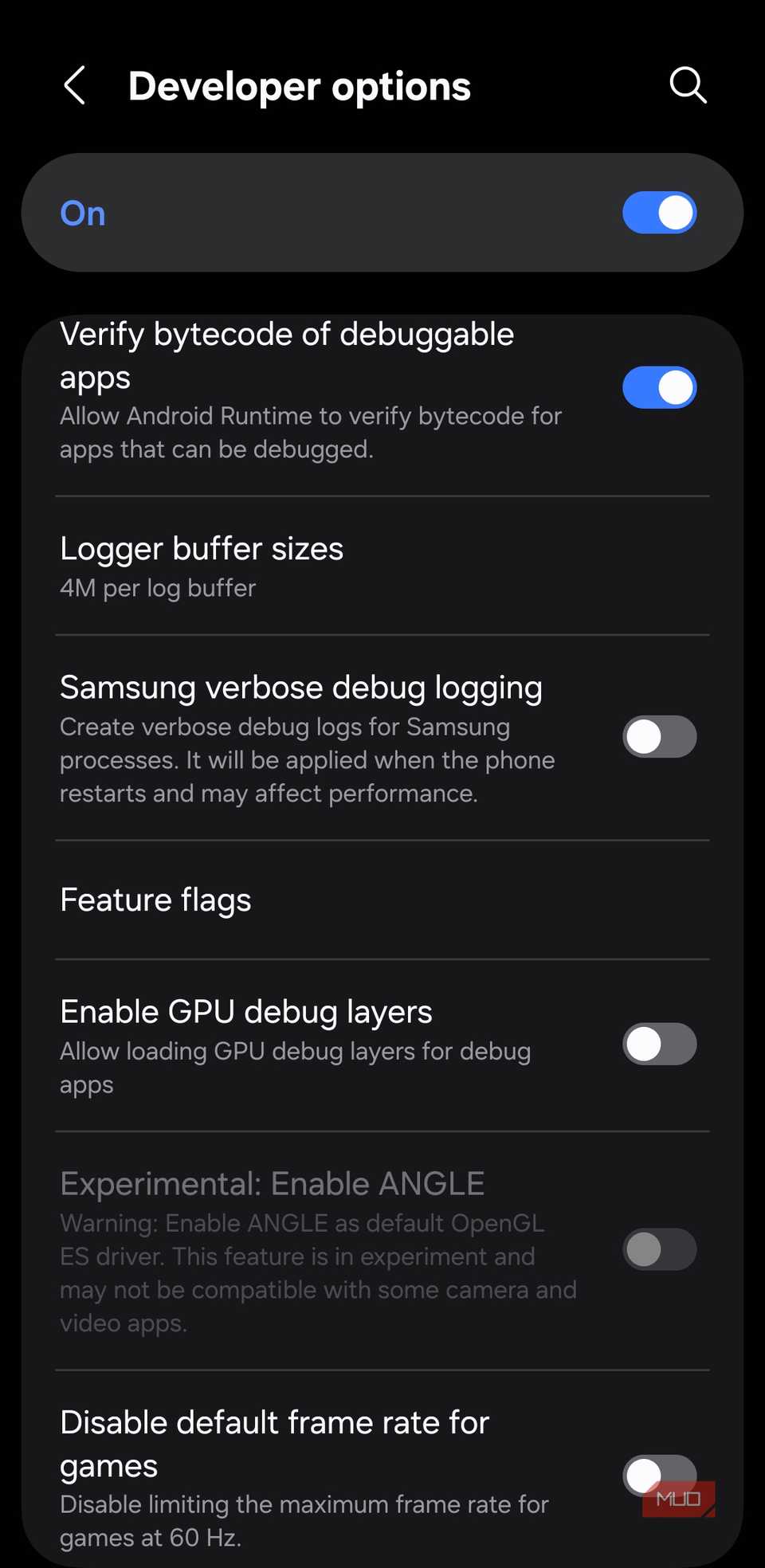 অ্যান্ড্রয়েড-১ এ লগার বাফার সাইজ