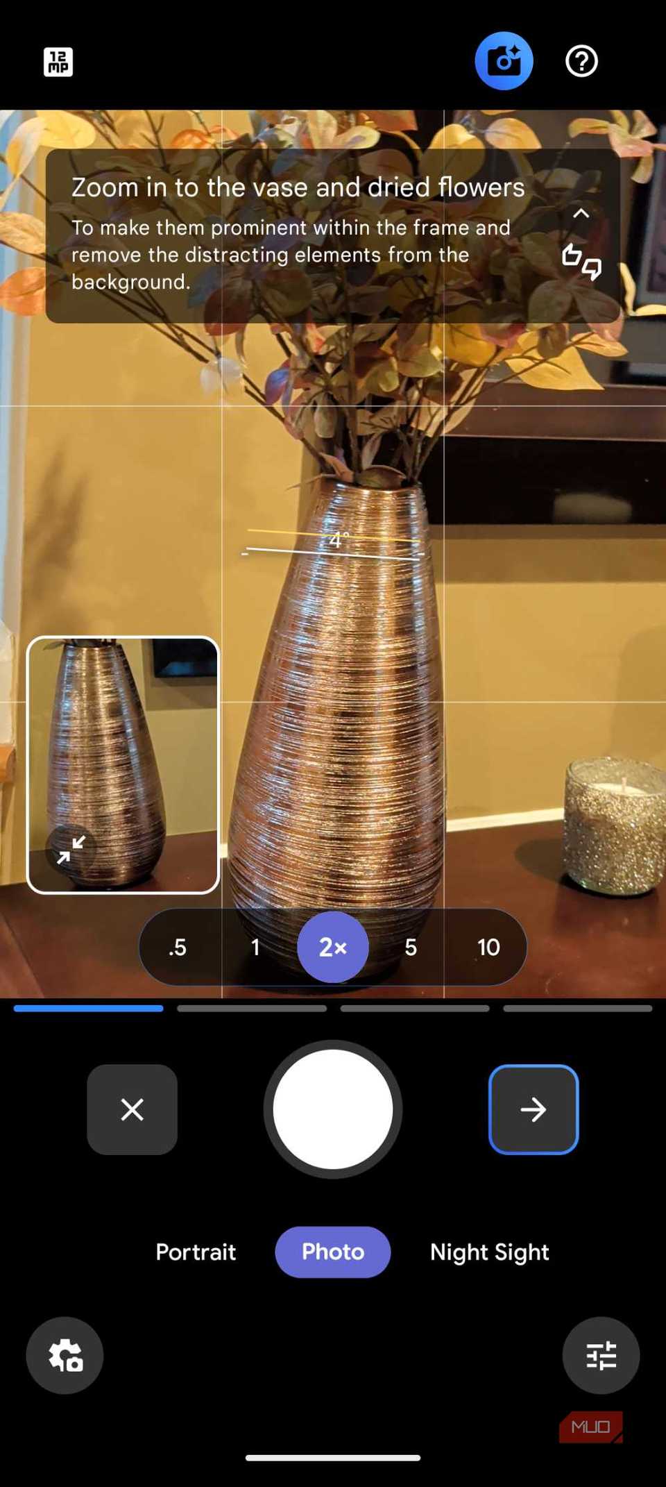 The Pixel has a hidden button in the camera app that make your photos ...