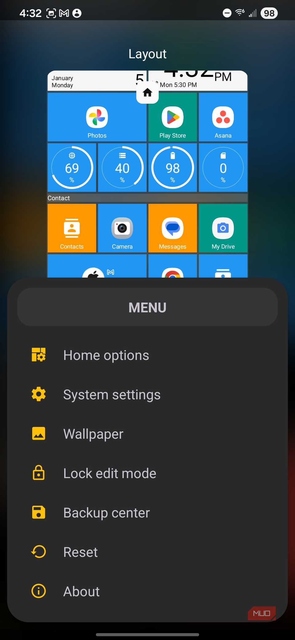 Windows App Android Menu I miss Windows Phone, so I turned my Android into one (and it’s great)