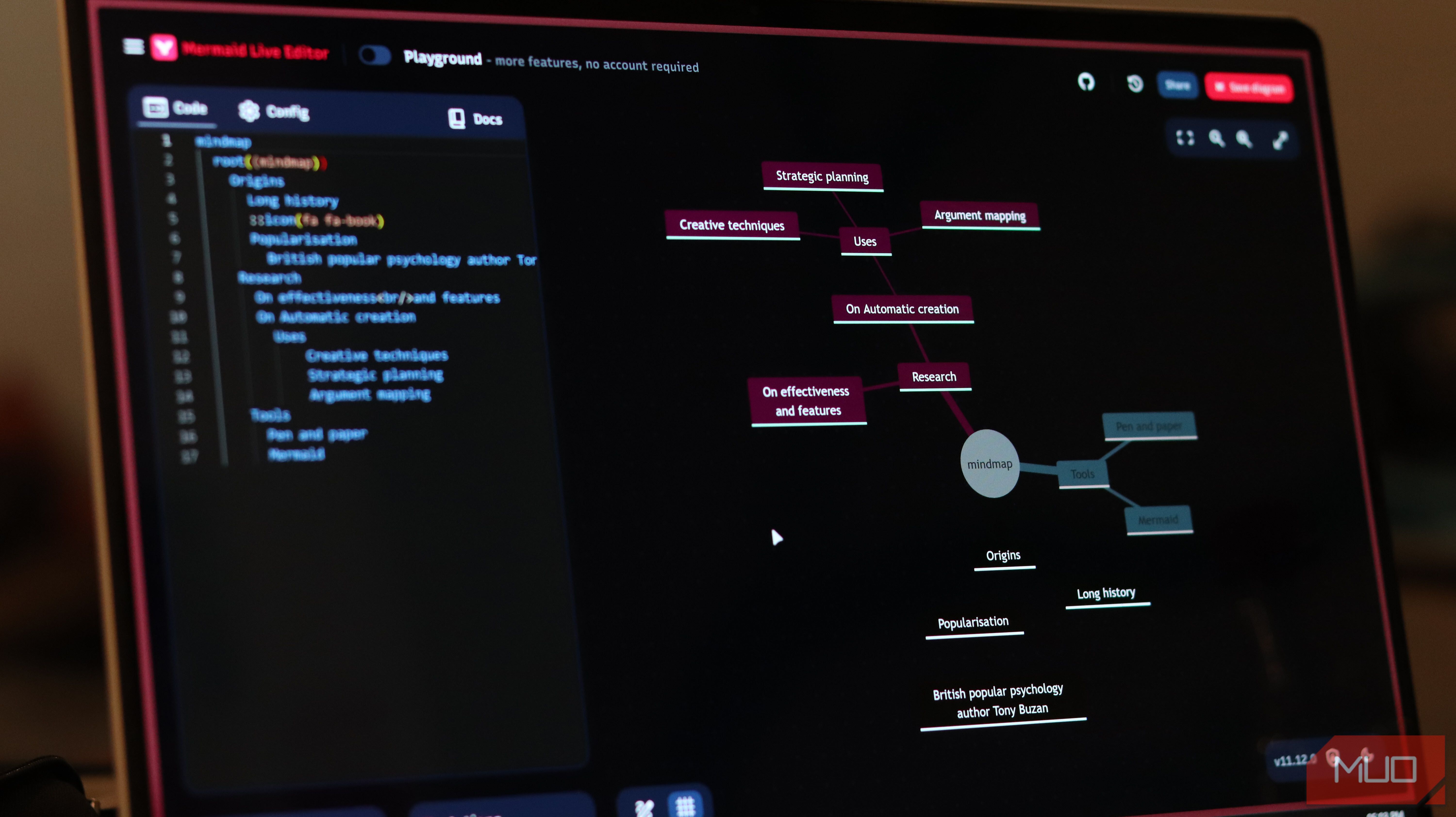 Mindmap closeup on Mermaid