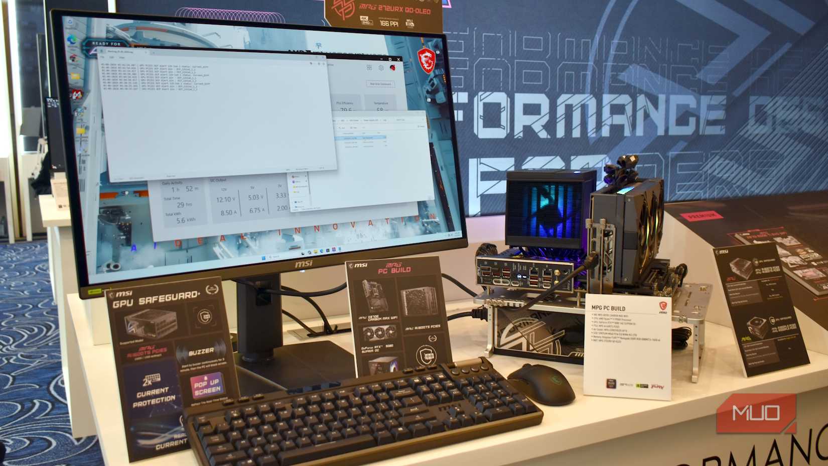 msi gpu protection system on ces 2026 stand.