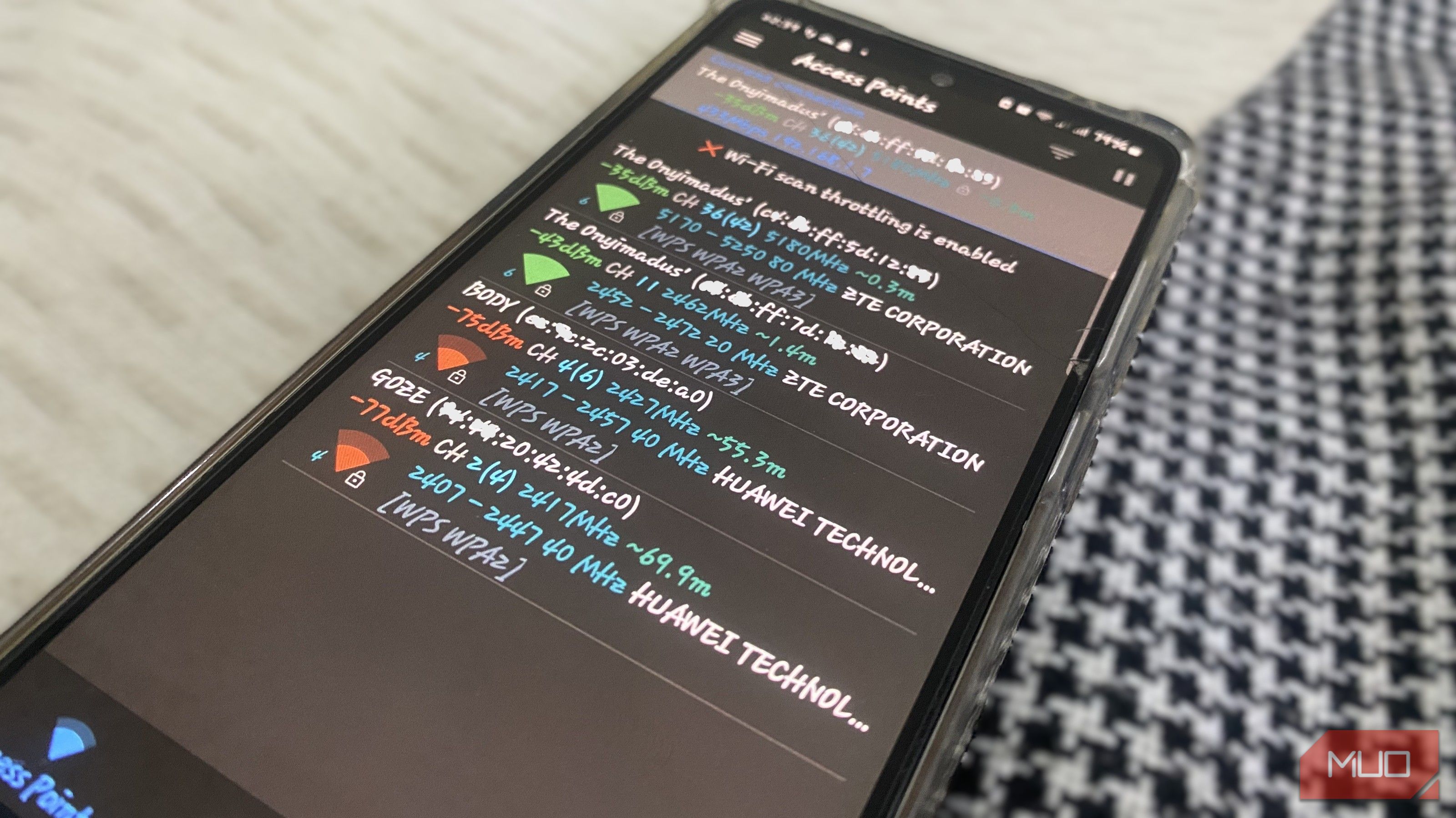 Network coverage on WiFi analyzer