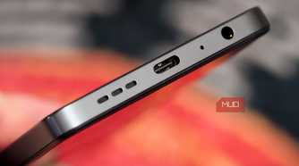 The USB-C port and headphone jack on the TCL 60 XE NXTPAPER.