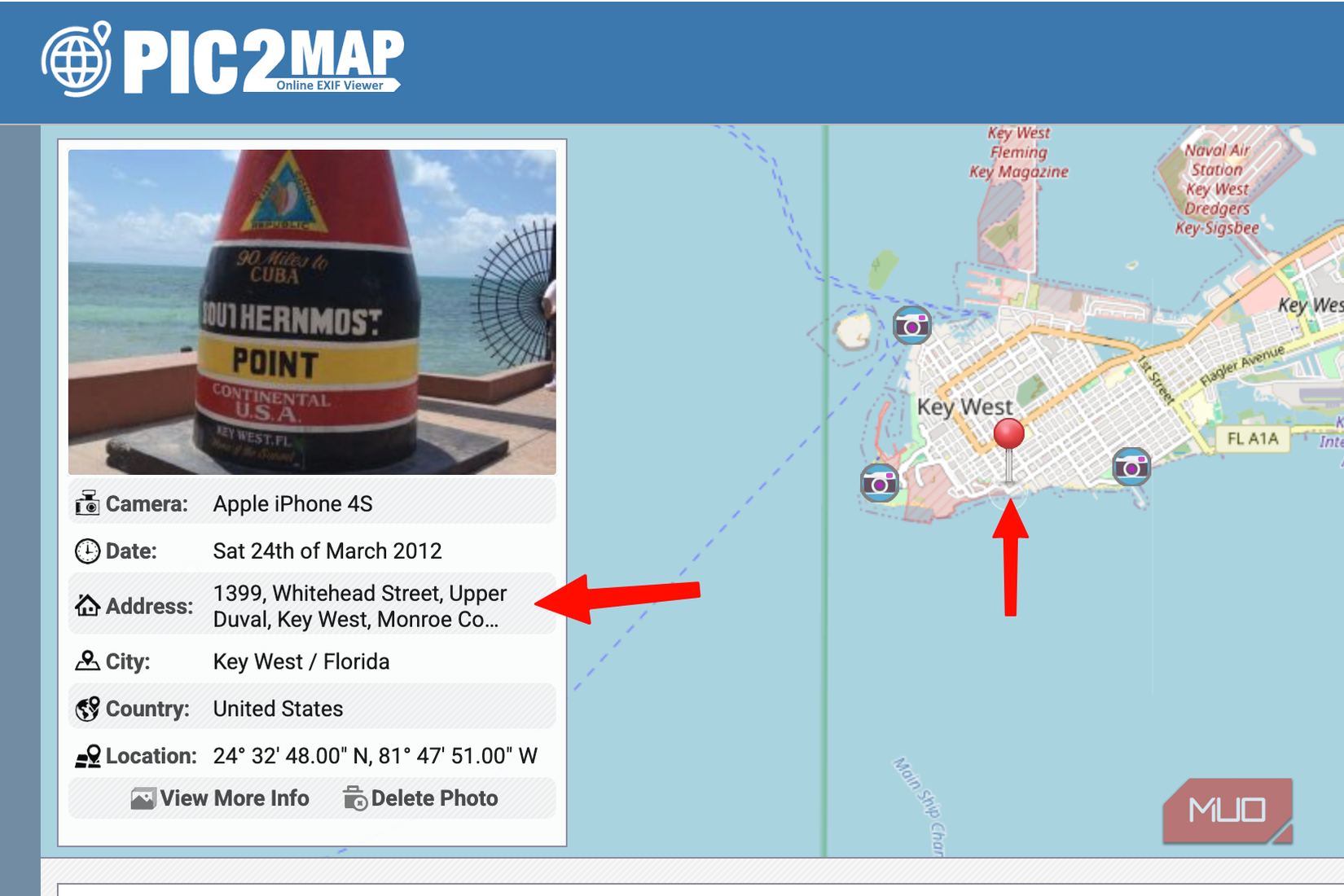 pic2map Location Data