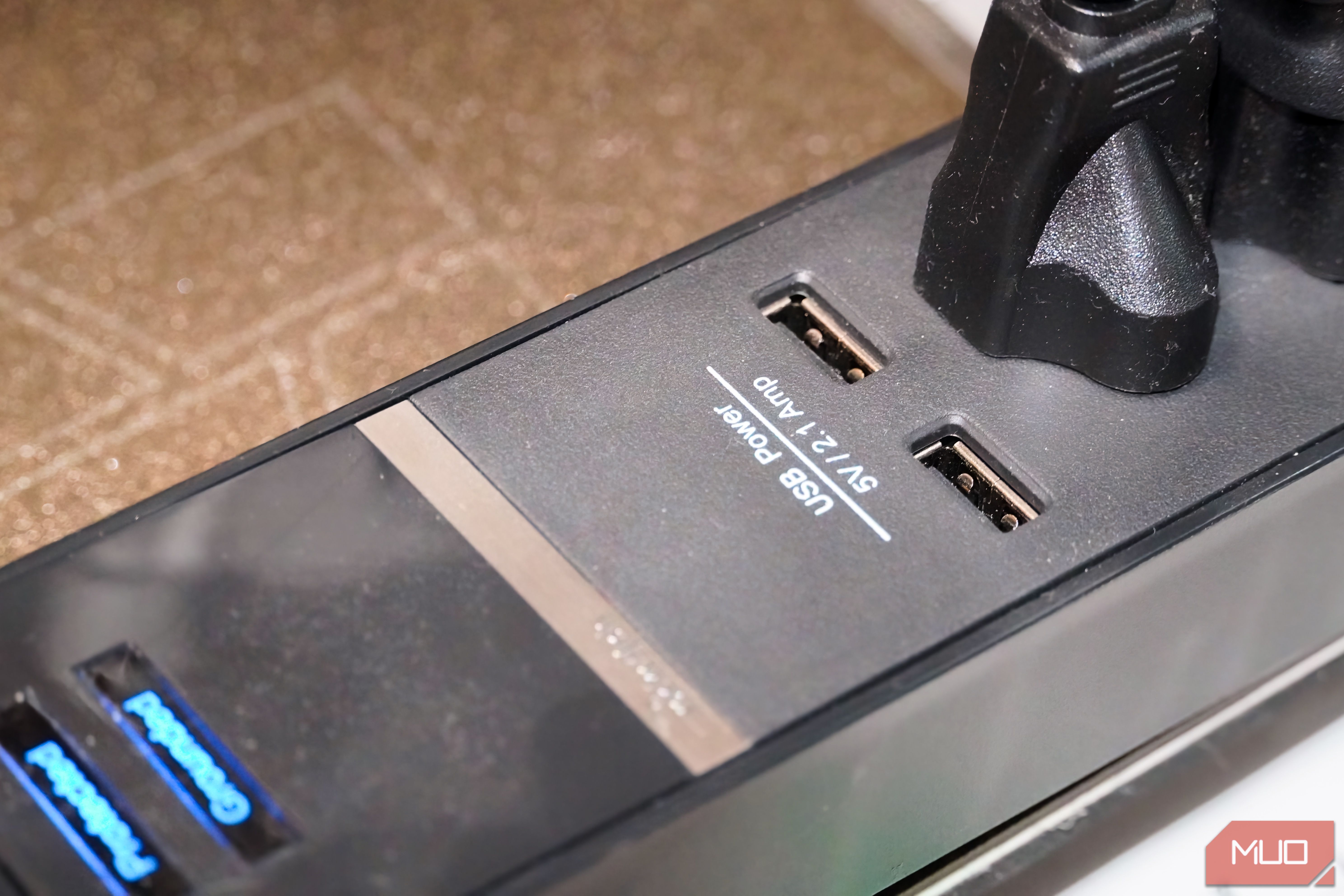 USB-A ports on a power strip.
