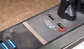USB-A ports on a power strip.