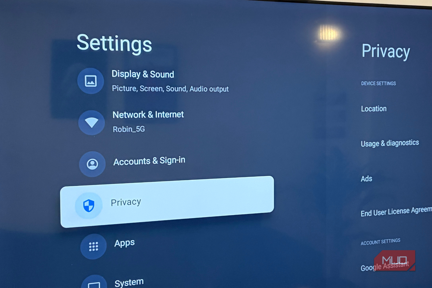 Privacy settings on your smart TV