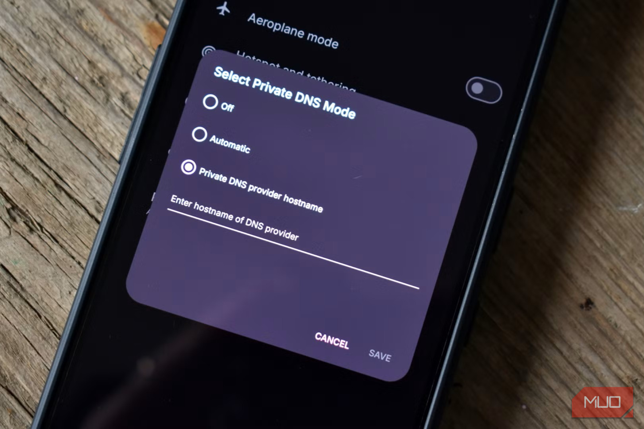 private dns settings on android smartphone