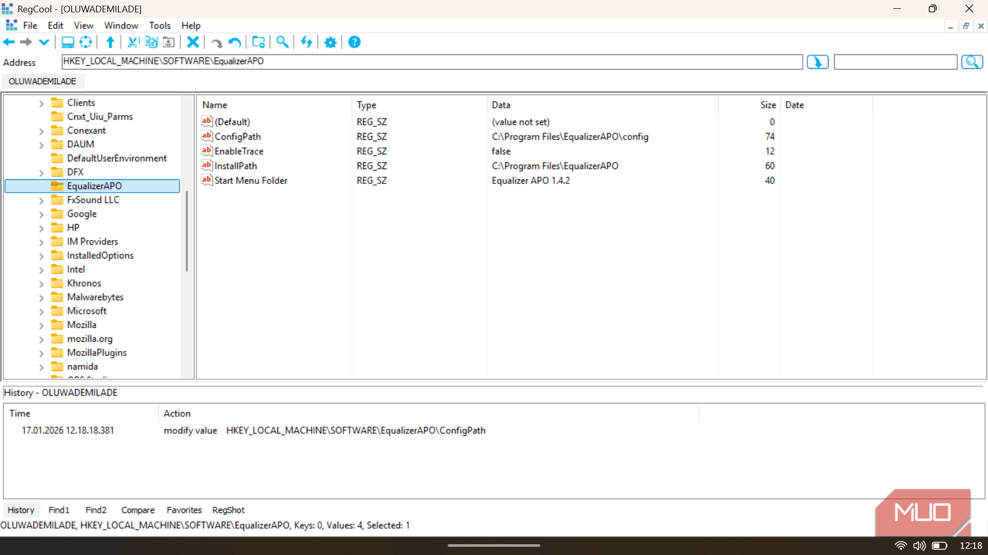 I edited the Windows Registry without fear using this safer editor
