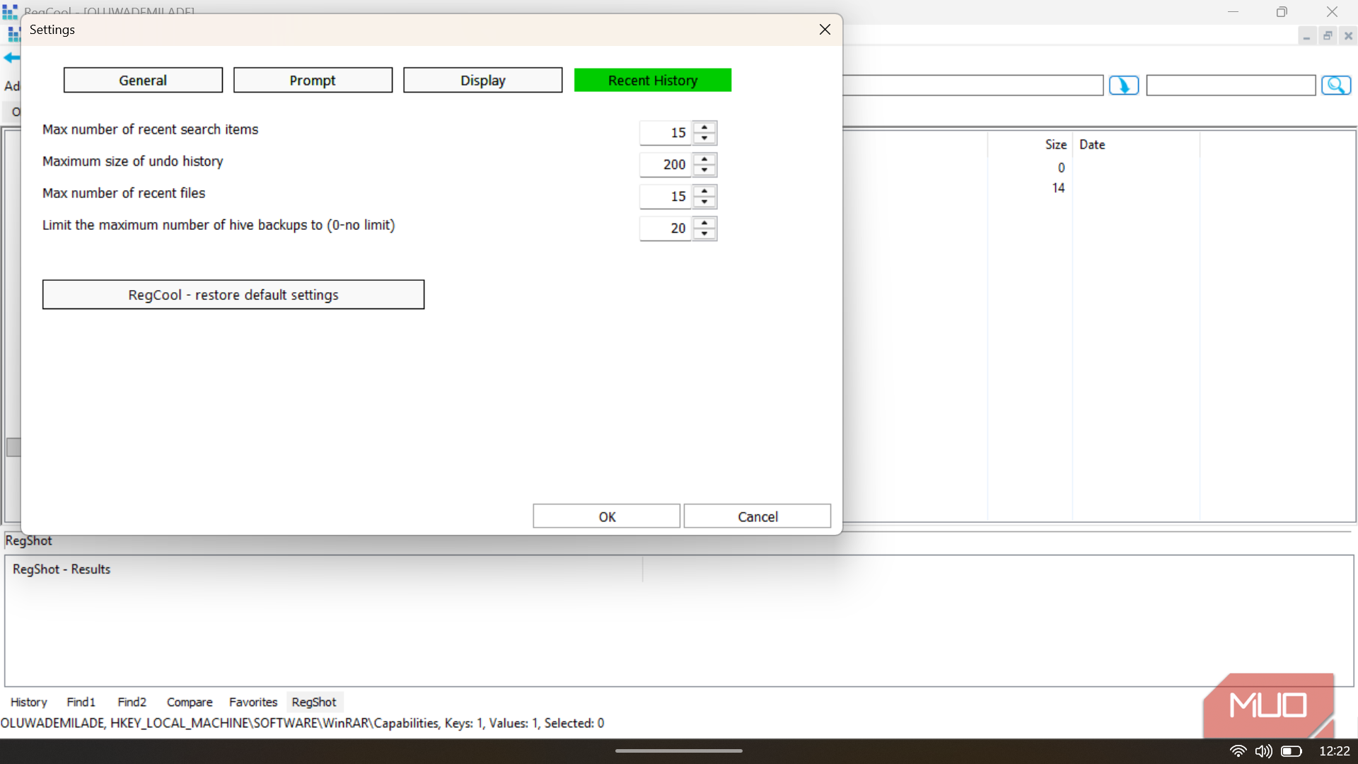 Initialkeyboardindicators Registry Setting I edited the Windows Registry without fear using this safer editor