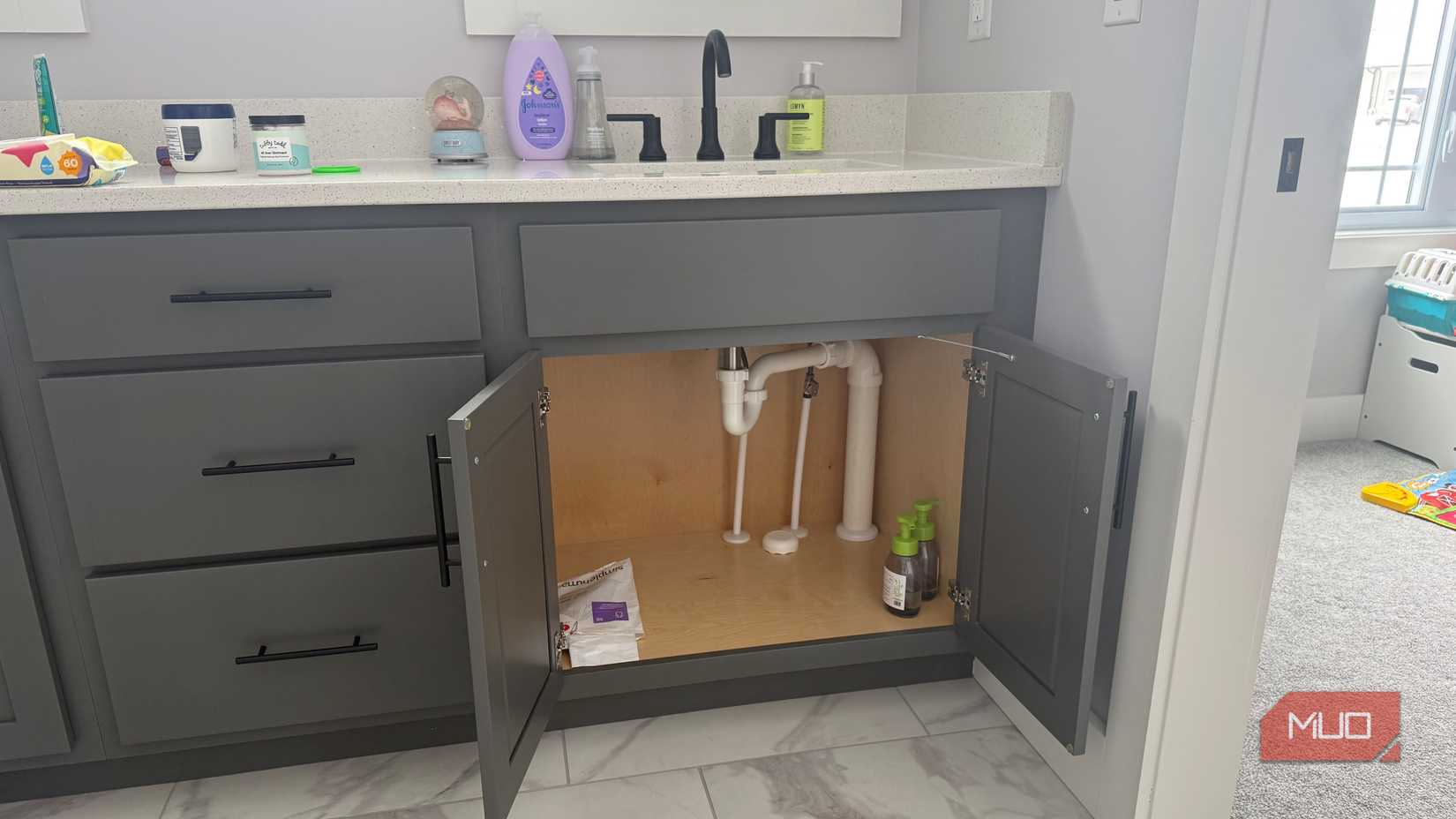 ring water leak detector under bathroom sink