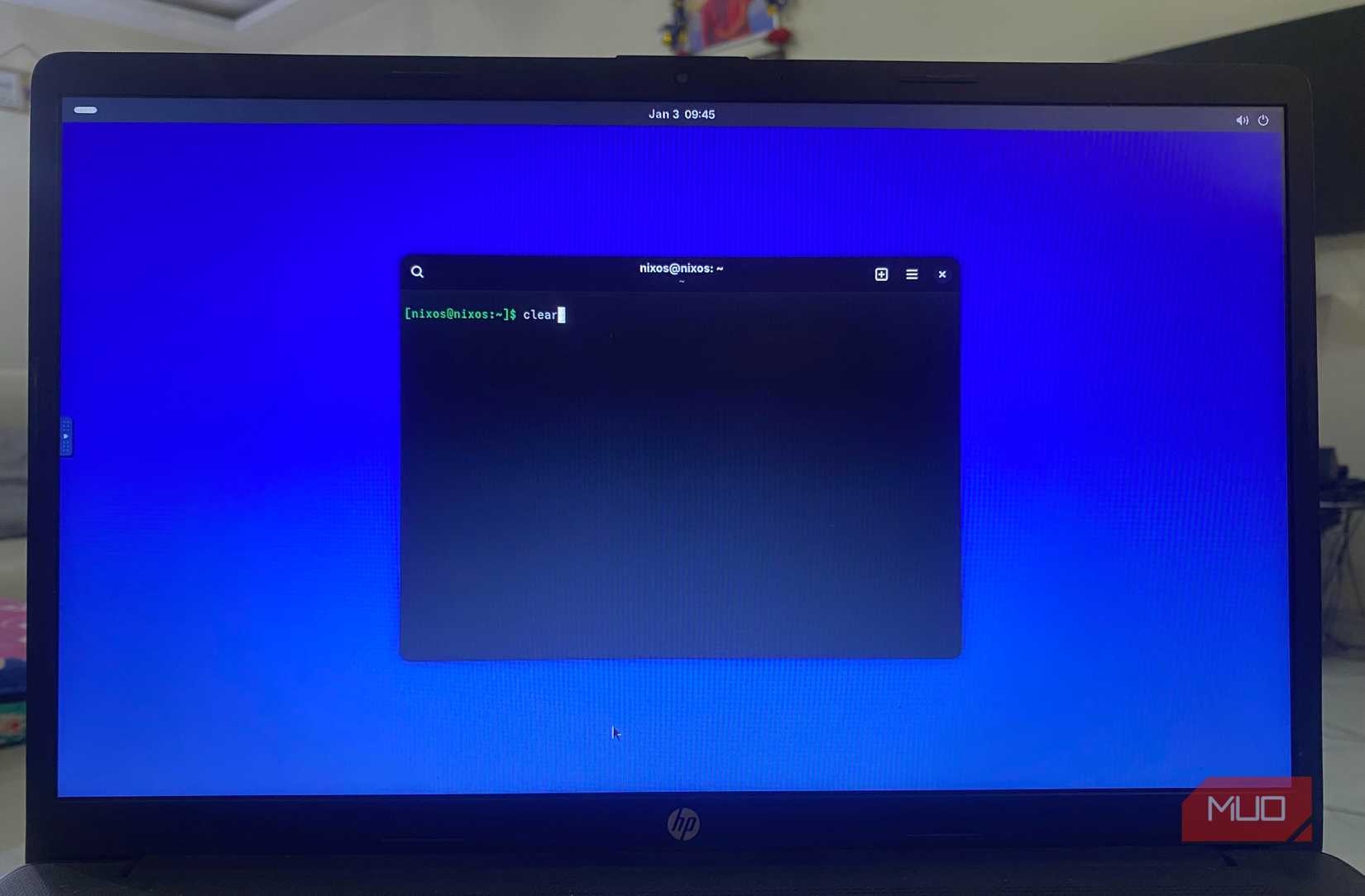 running comands on the NixOS terminal
