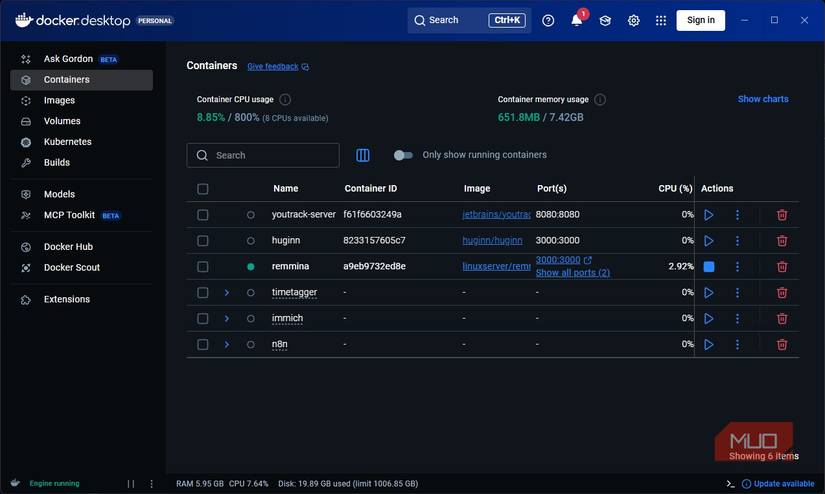 Running Remmina using Docker
