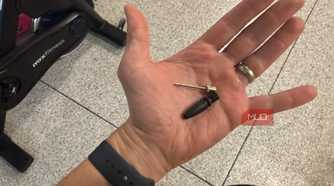 ryobi tire inflator connectors in hand