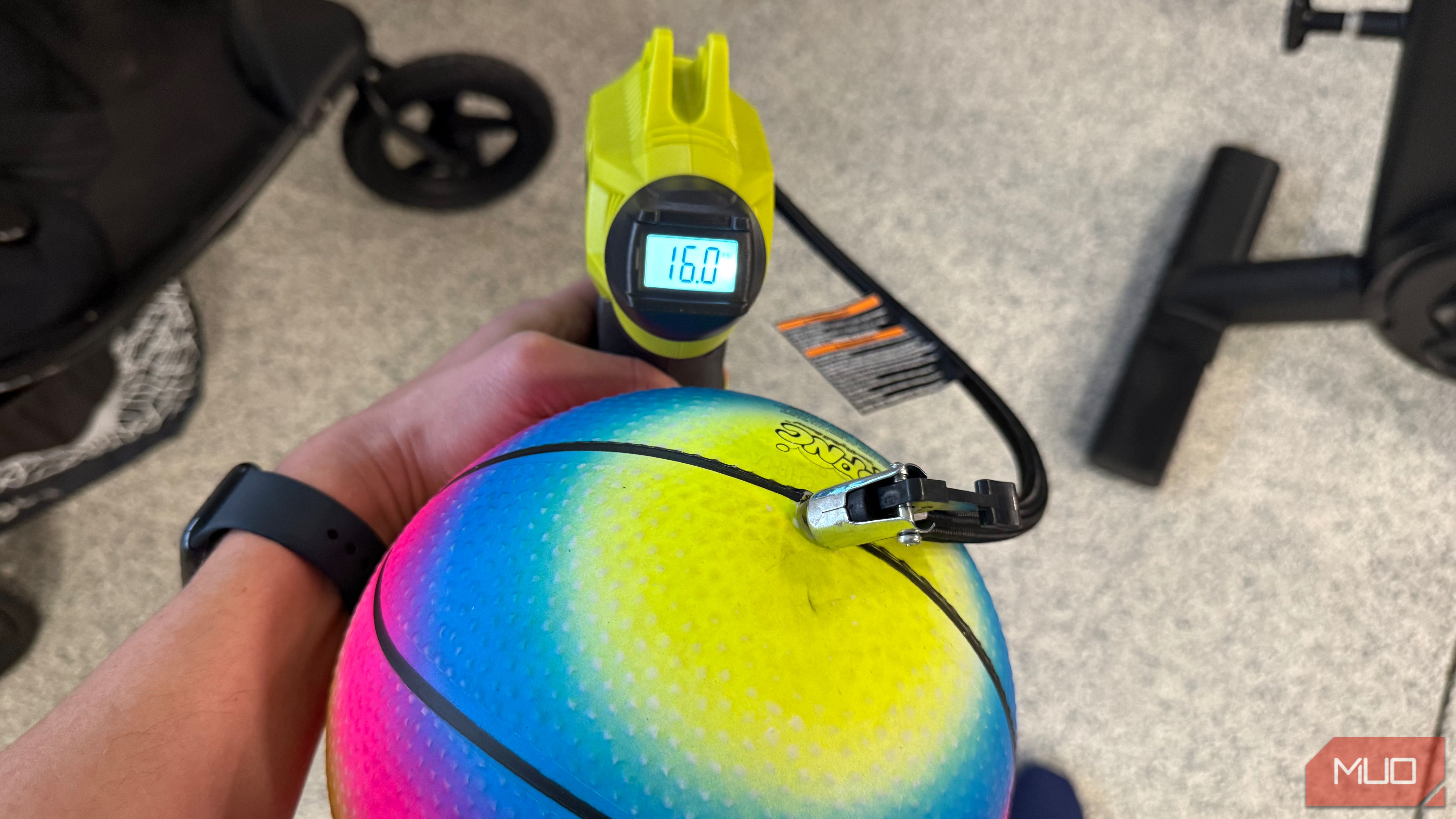ryobi tire inflator inflating kids basketball