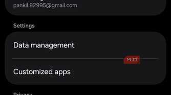 Samsung account Custmization Service settings
