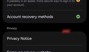 Samsung account privacy settings