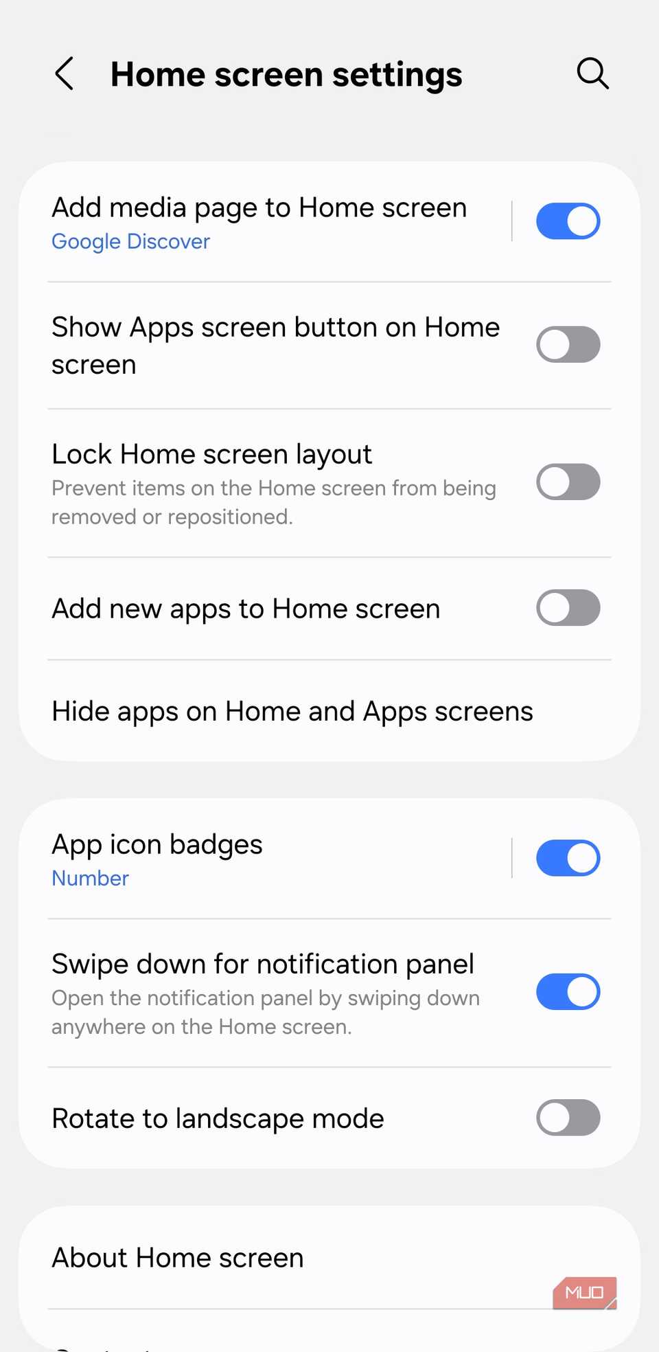 Configuración de la pantalla de inicio de Samsung