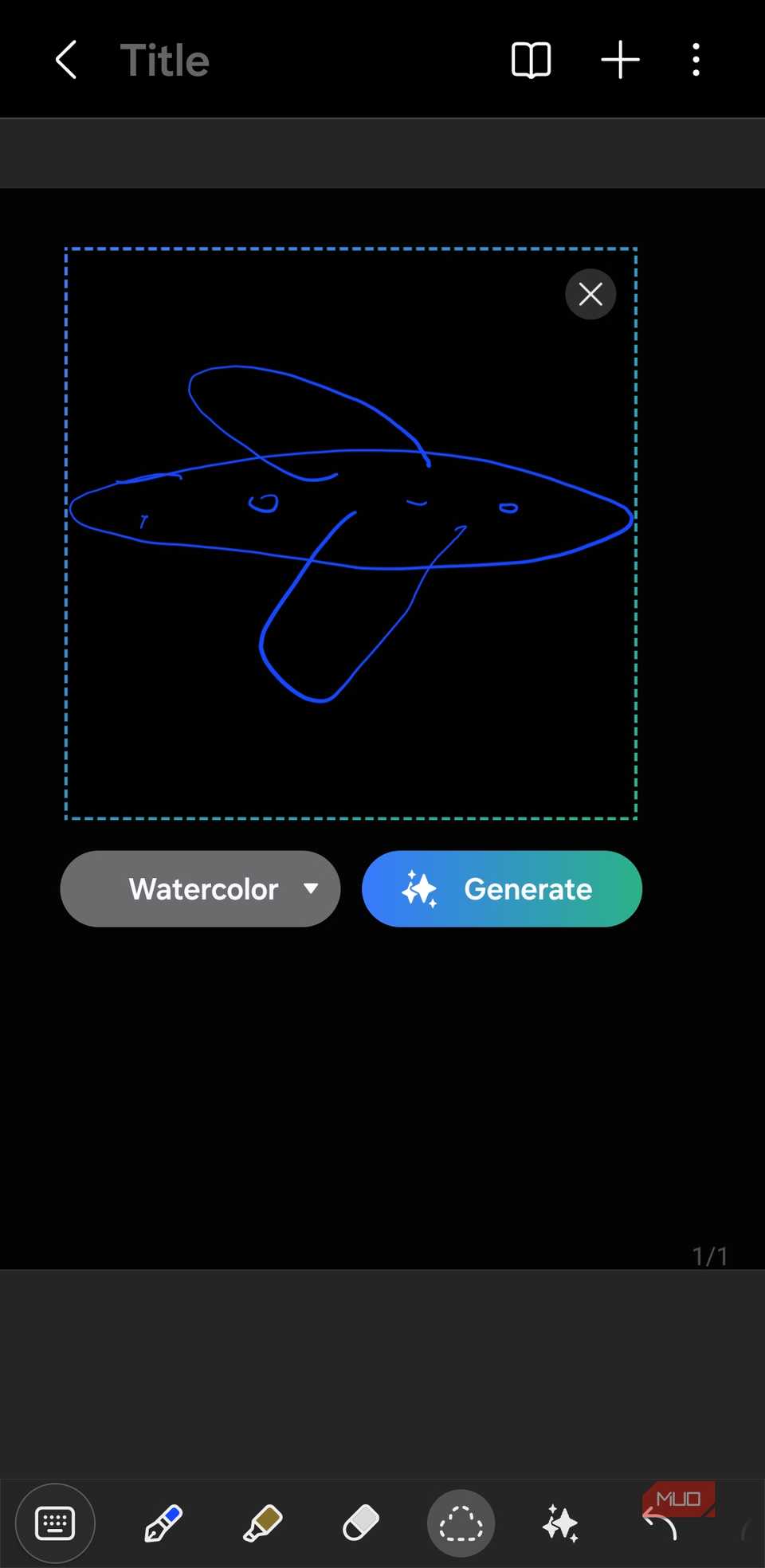 Samsung Notes app drawing
