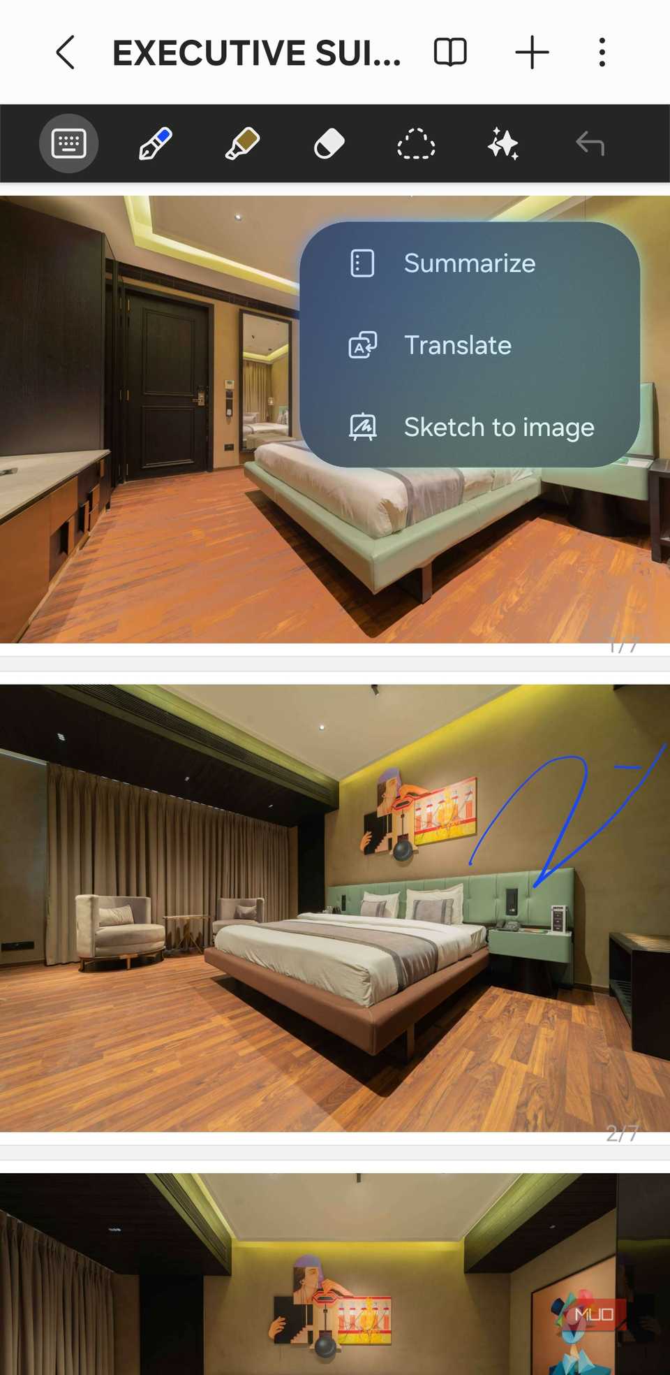 Samsung Notes showing a PDF