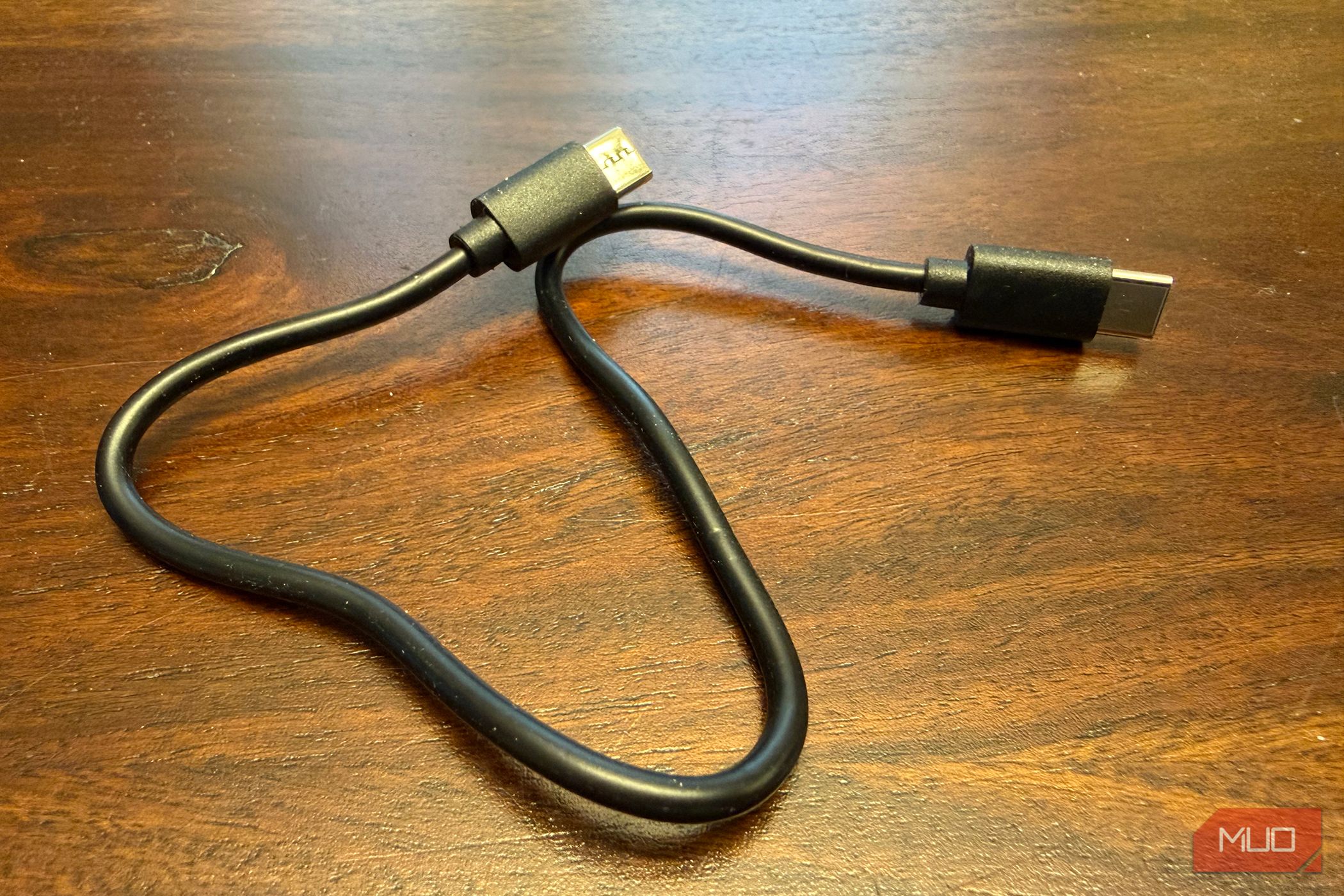 A short USB-C cable.