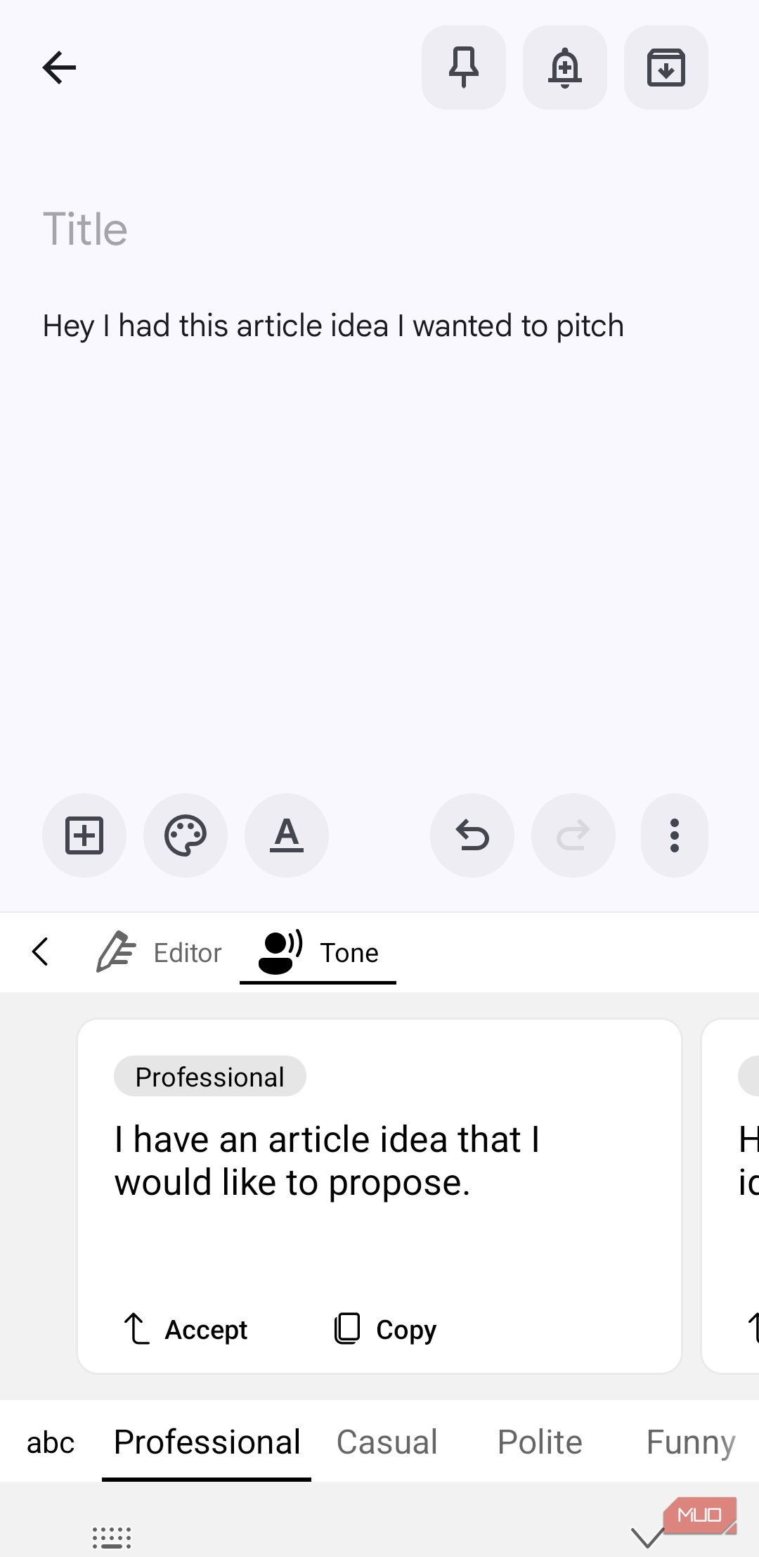 SwiftKey Copilot mode on Android