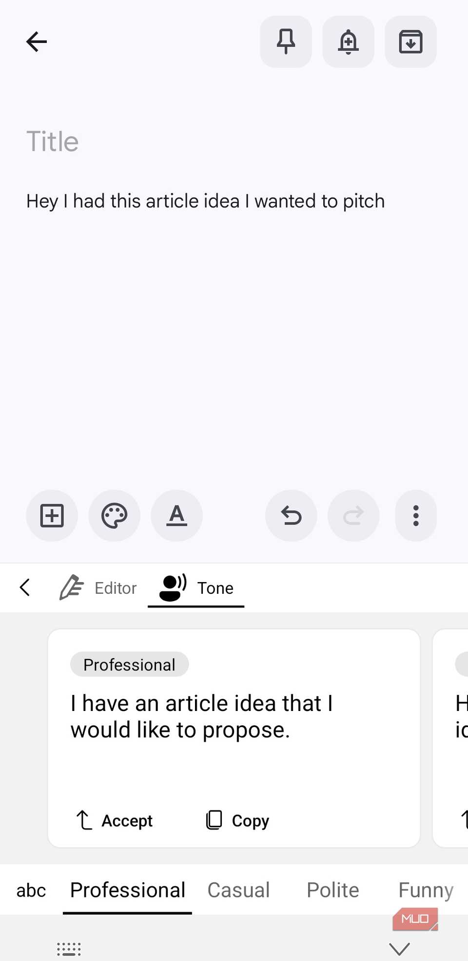 SwiftKey Copilot mode on Android