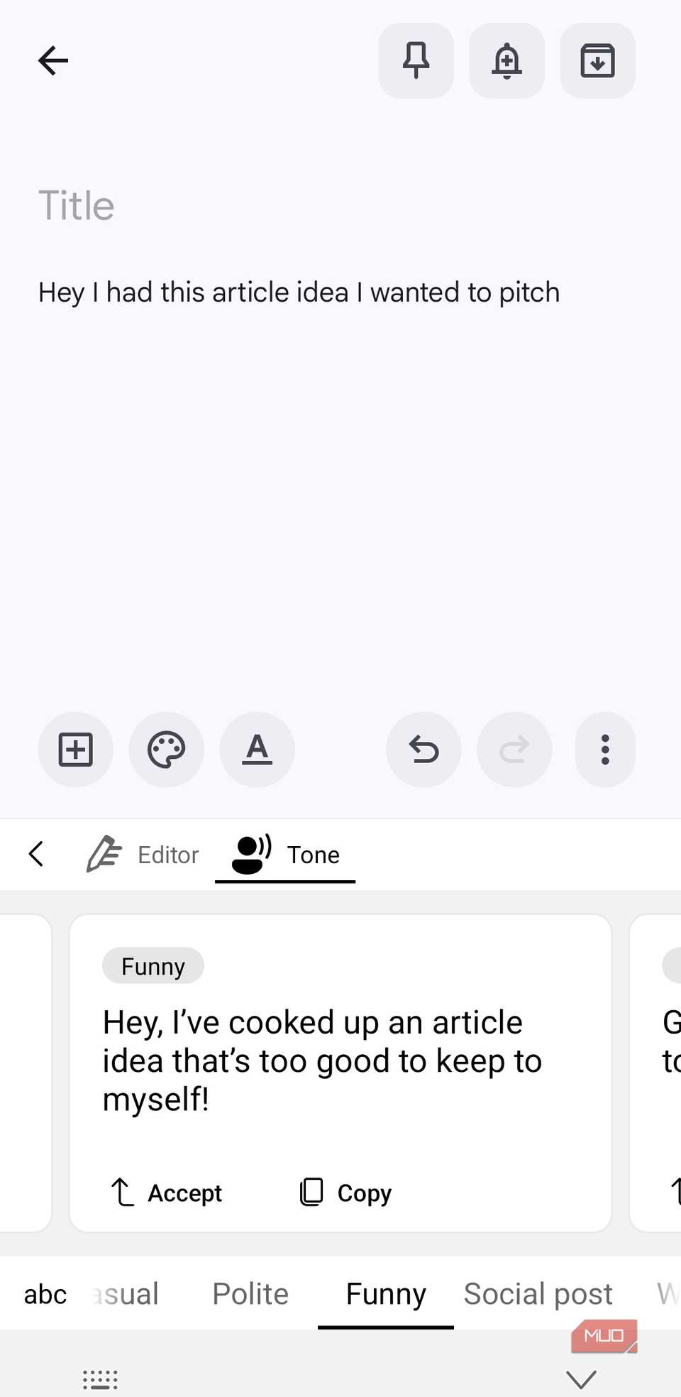 SwiftKey Copilot typing on Android