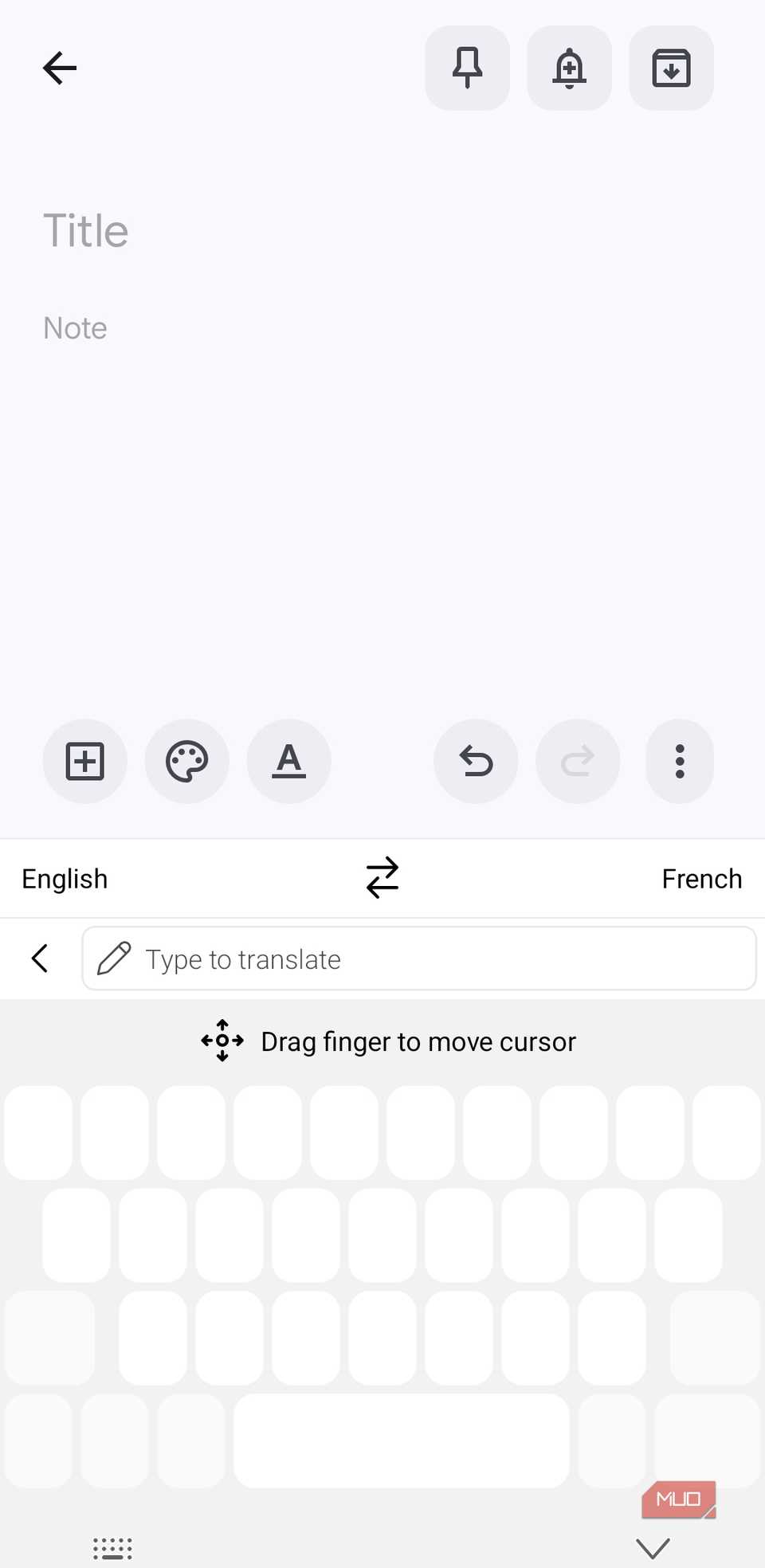 SwiftKey cursor on Android
