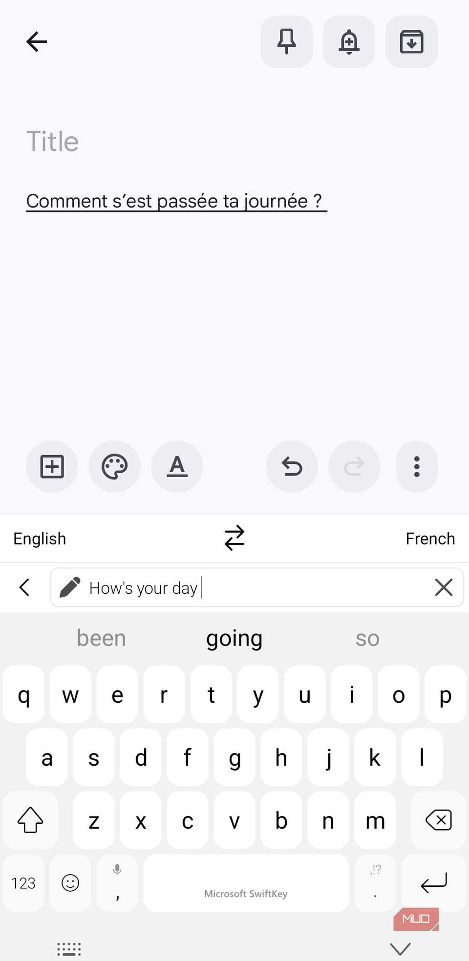 SwiftKey translate feature on Android