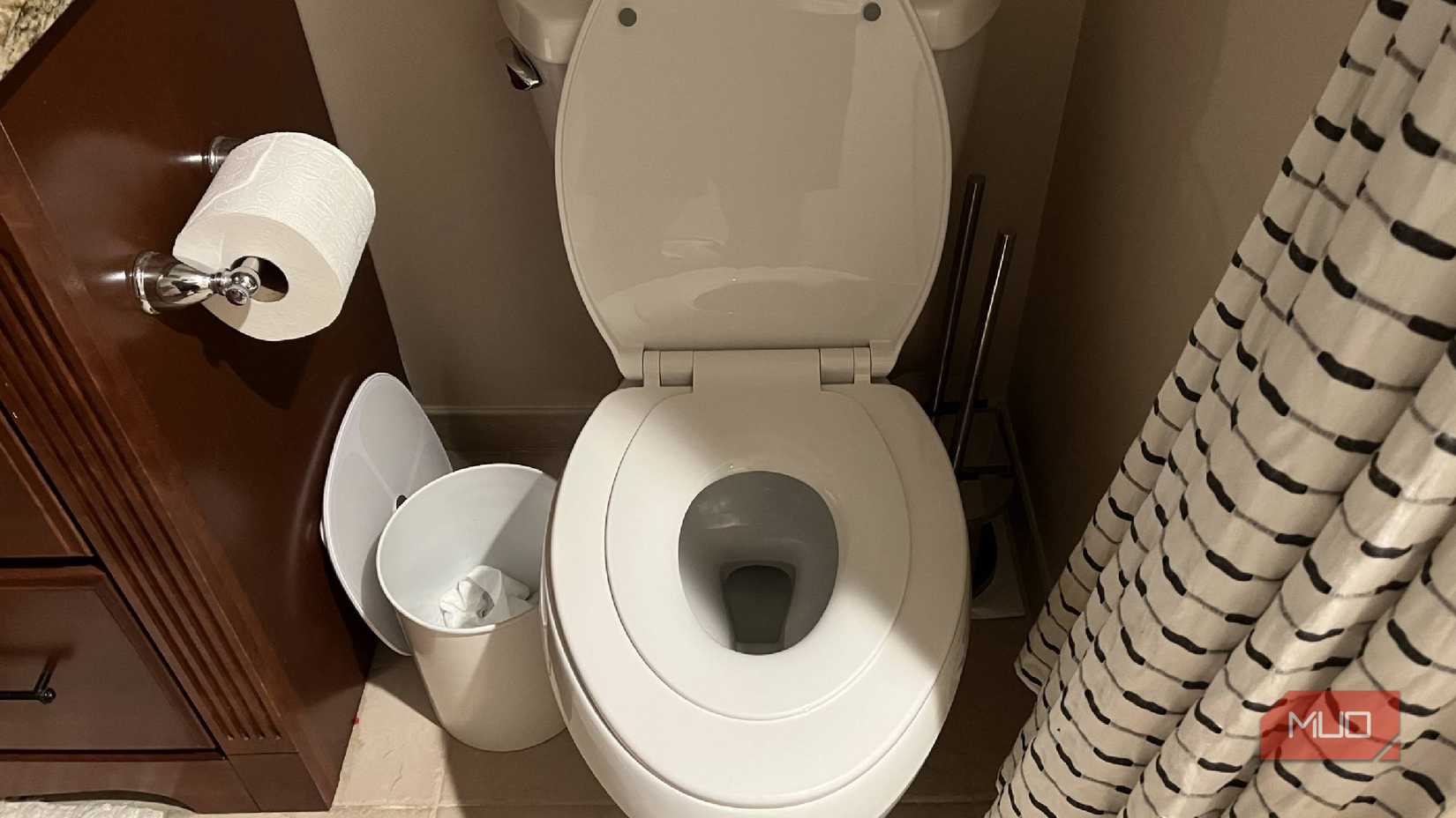 A toddler toilet seat