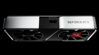 Top profile view of the NVIDIA GeForce RTX 3060 graphics card featuring its dual-fan cooling system.-2