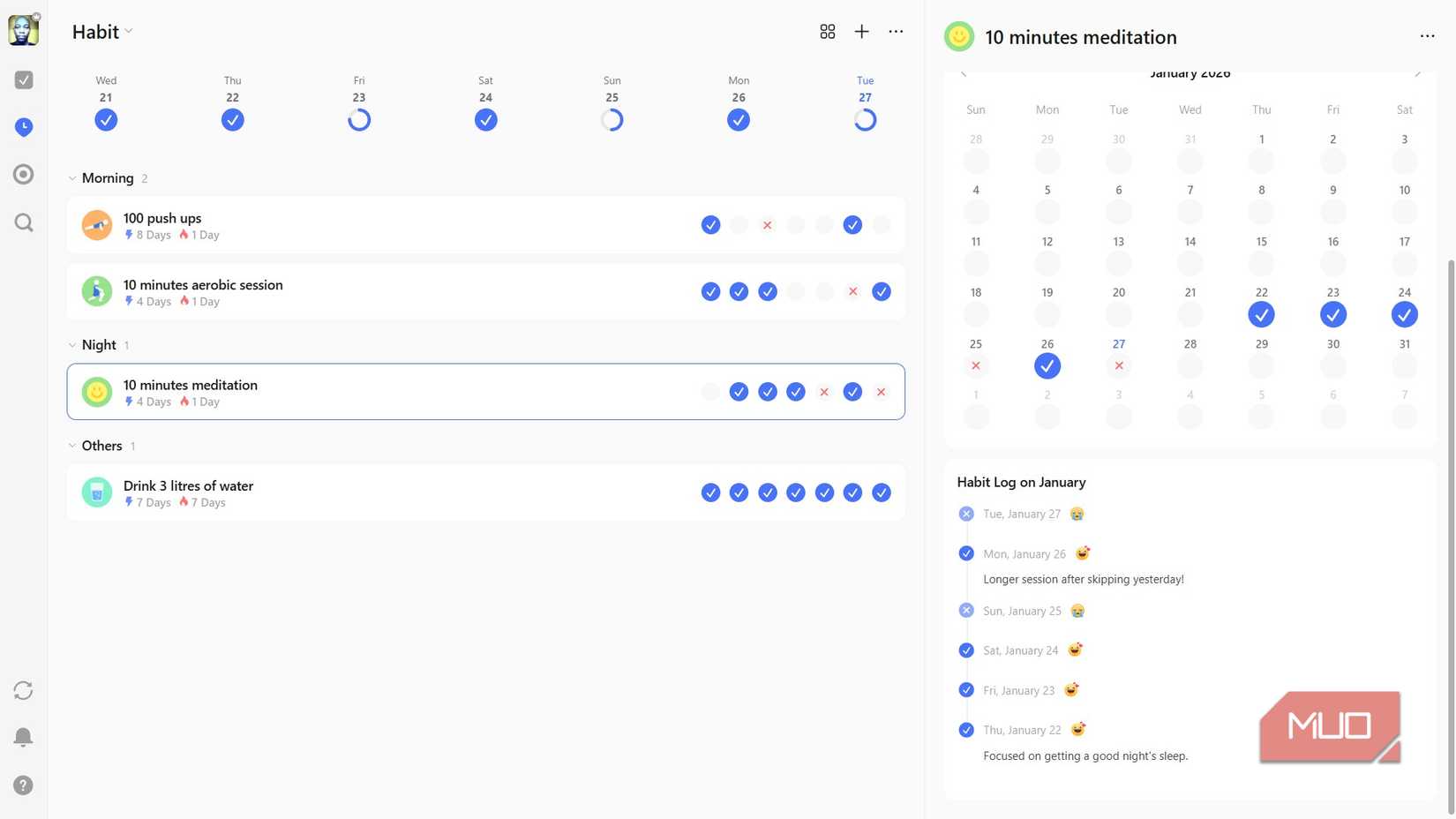 নোটের মাধ্যমে টিকটিক-এ একটি অভ্যাস ট্র্যাক করা