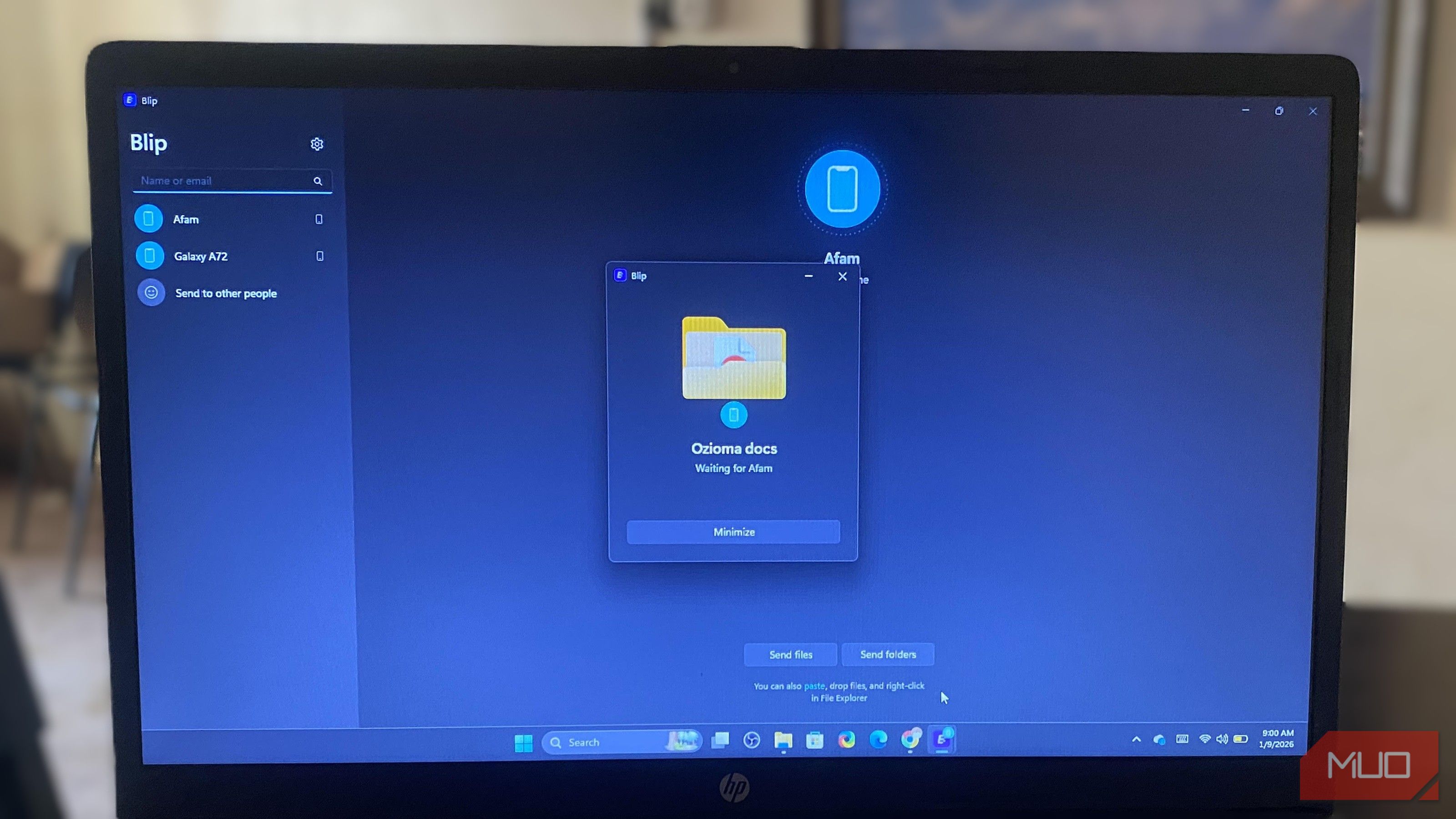 Transferring large files with Blip