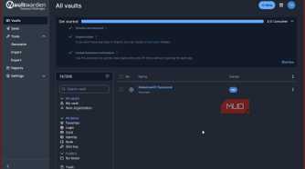 vaultwarden vault running on localhost