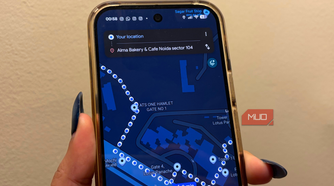 Walking directions on the Google Maps app on Android