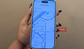 Walking directions on the Google Maps app
