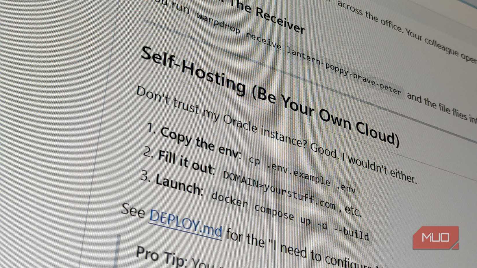 WarpDrop Self hosting on GitHub.