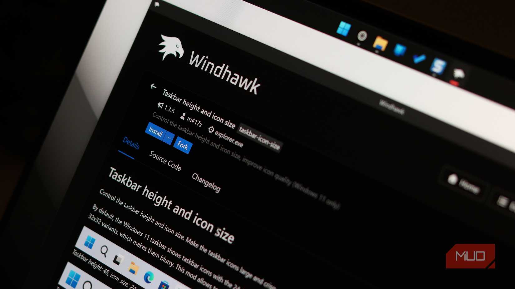 Windhawk mod detail page closeup.