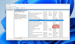 Windows Defender Firewall service on desktop