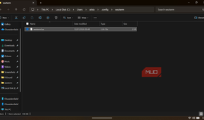 Windows File Explorer showing the wezterm.lua configuration file.