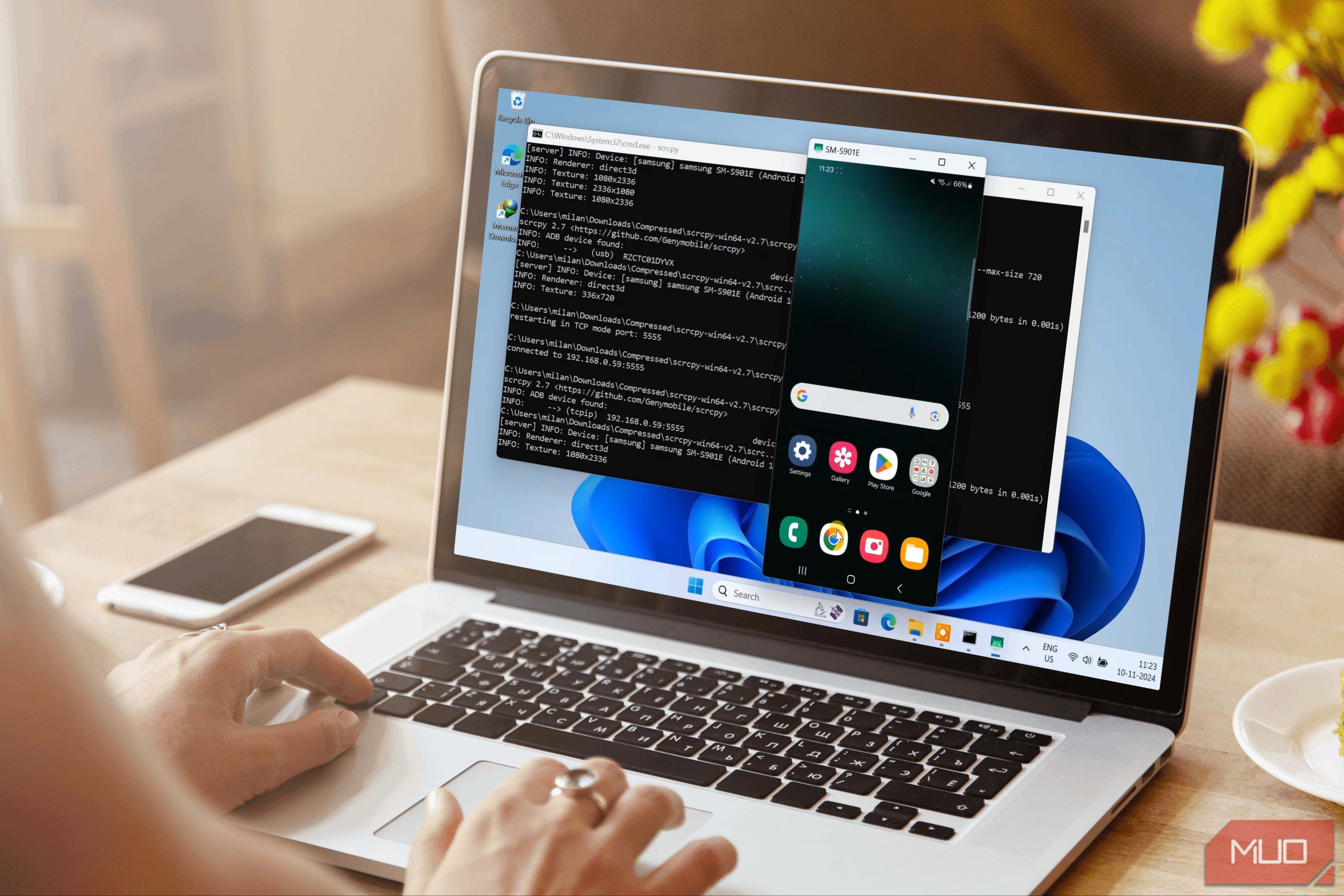 I mirrored my Android screen to Windows with zero lag (and no apps installed on the phone)