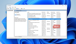 Windows services app on desktop