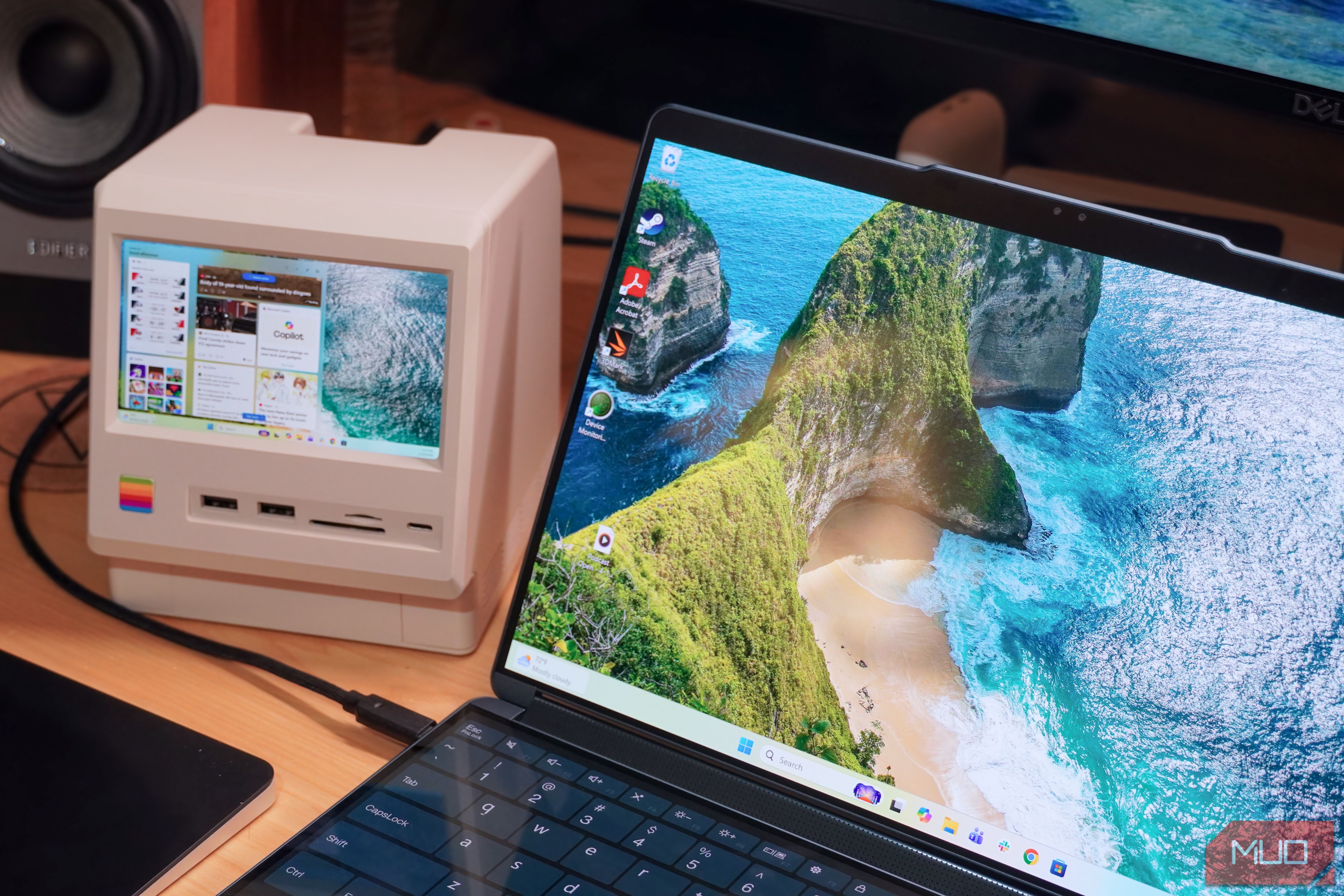 A secondary display connected to a Windows laptop.